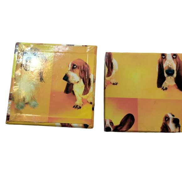 Basset Hound Jewelry Gift Box Yellow Orange - Picture 3 of 12